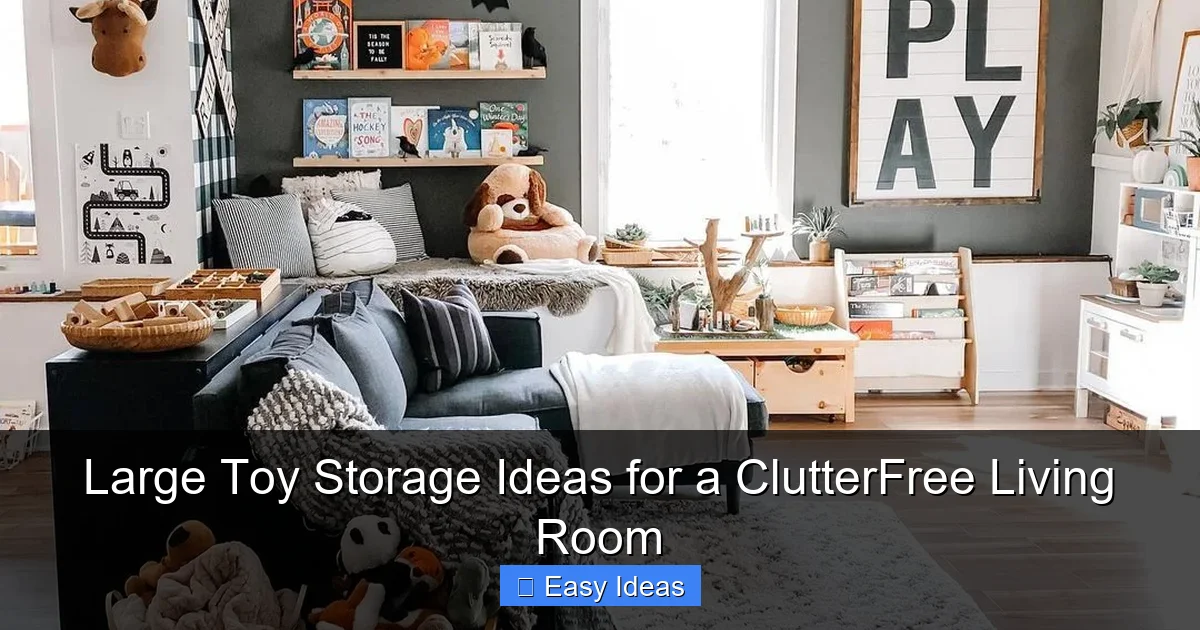 Large Toy Storage Ideas for a ClutterFree Living Room