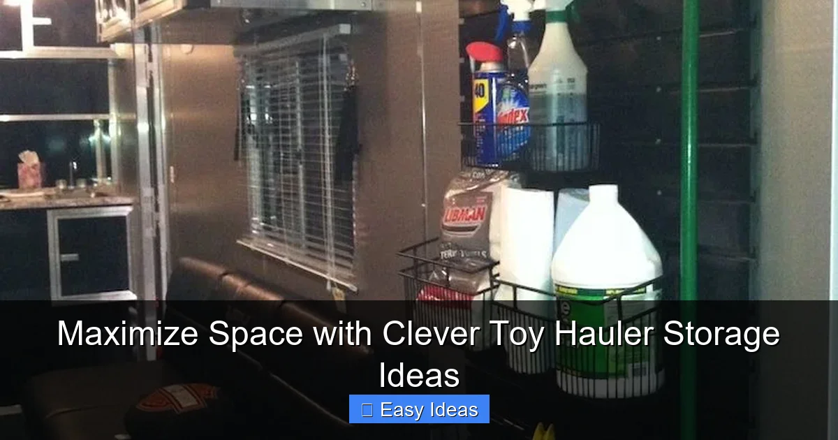 Maximize Space with Clever Toy Hauler Storage Ideas