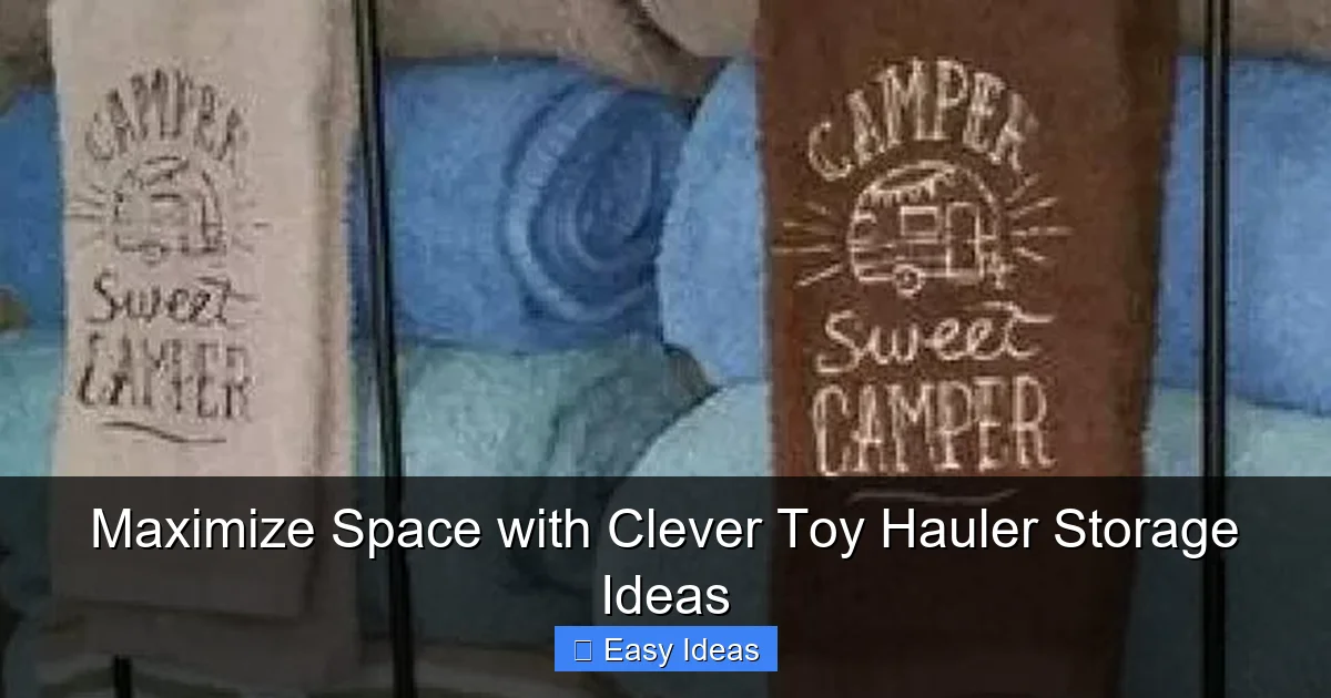 Maximize Space with Clever Toy Hauler Storage Ideas
