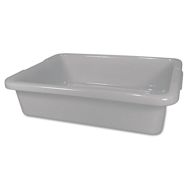 Rubbermaid 4.6-Gallon Gray Plastic Utility Box, Heavy-Duty Dish Washin