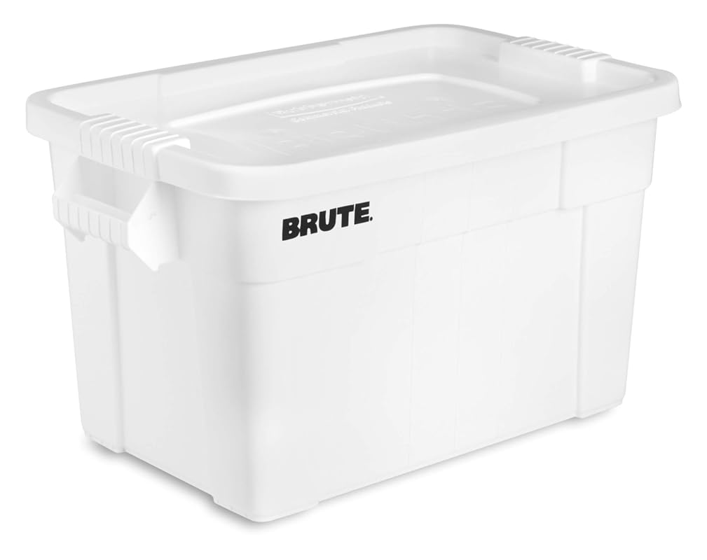 Rubbermaid Commercial Products BRUTE Tote Storage Container with Lid-i
