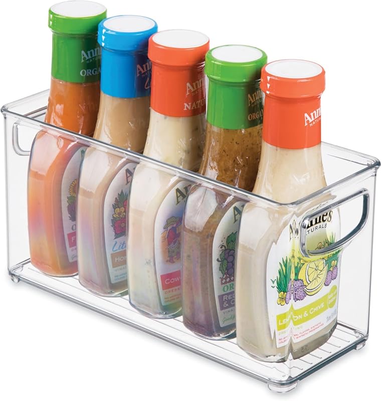iDesign Slim Clear Plastic Stackable Storage Bin, Tall Narrow Organize