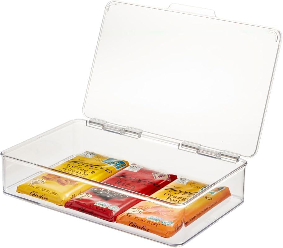 iDesign Kitchen Binz BPA-Free Plastic Stackable Organizer Box with Lid