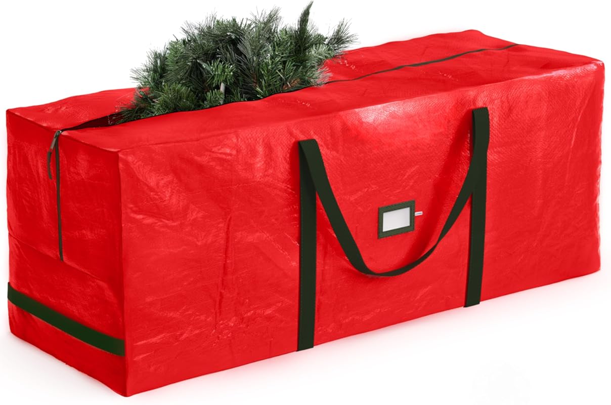 9 ft Waterproof Christmas Tree Storage Bag with Durable Handles and La