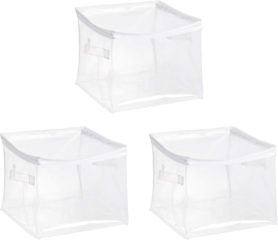 Amazon Basics Clear Zippered Organizers, 3-Pack