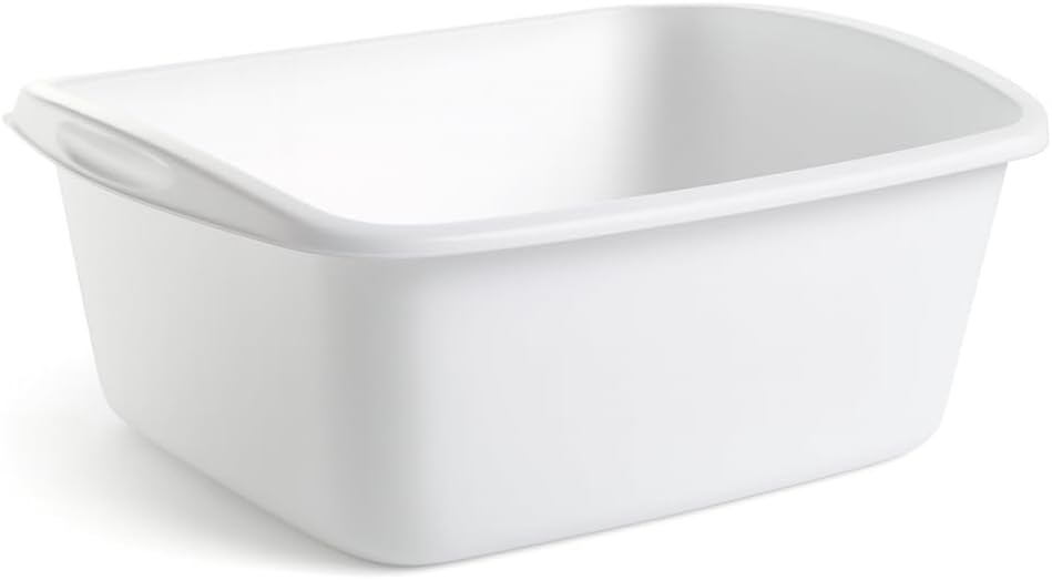 Tribello Plastic Wash Tub Dishpan Basin and Foot Bath for Soaking Feet