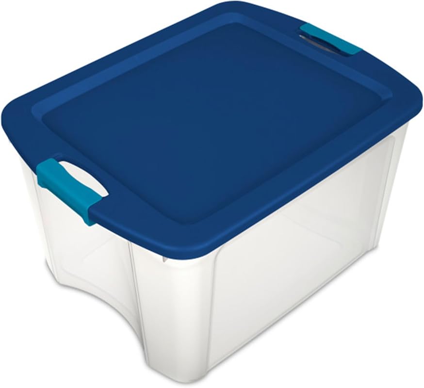 Sterilite 18 Gal Latch and Carry, Stackable Storage Bin with Latching