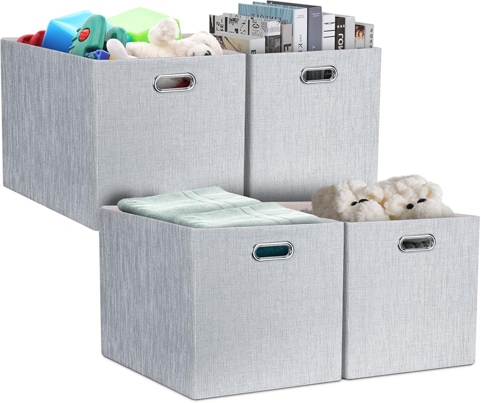 13 x 15 x 13 Collapsible Storage Bins for Kallax, Closet, and Toys, Gr