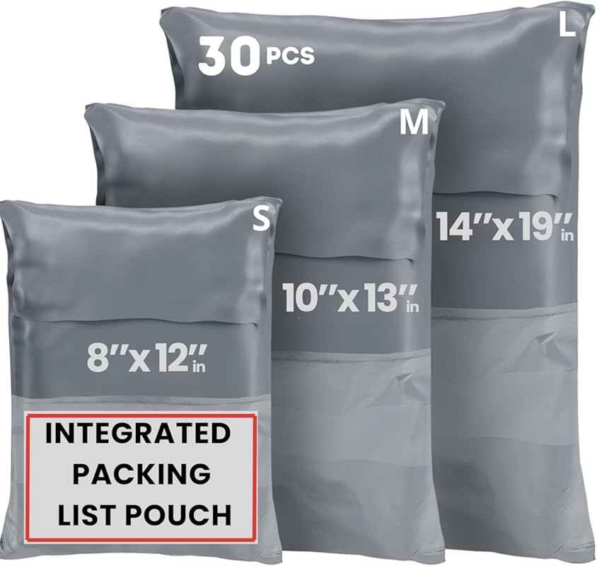 Poly Mailers Shipping Bags  — Self-Seal Plastic Mailing Envelopes, 3 S