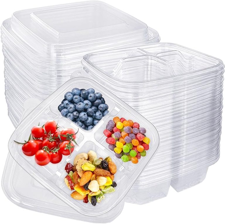 10 Best 4 Compartment Plastic Containers With Lid for Organized Sto…