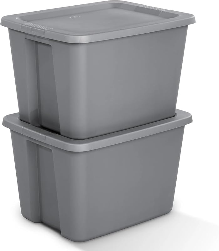 KKEATOY 18 Gallon Storage Tote Box, Plastic Storage Bin Tote Organizin