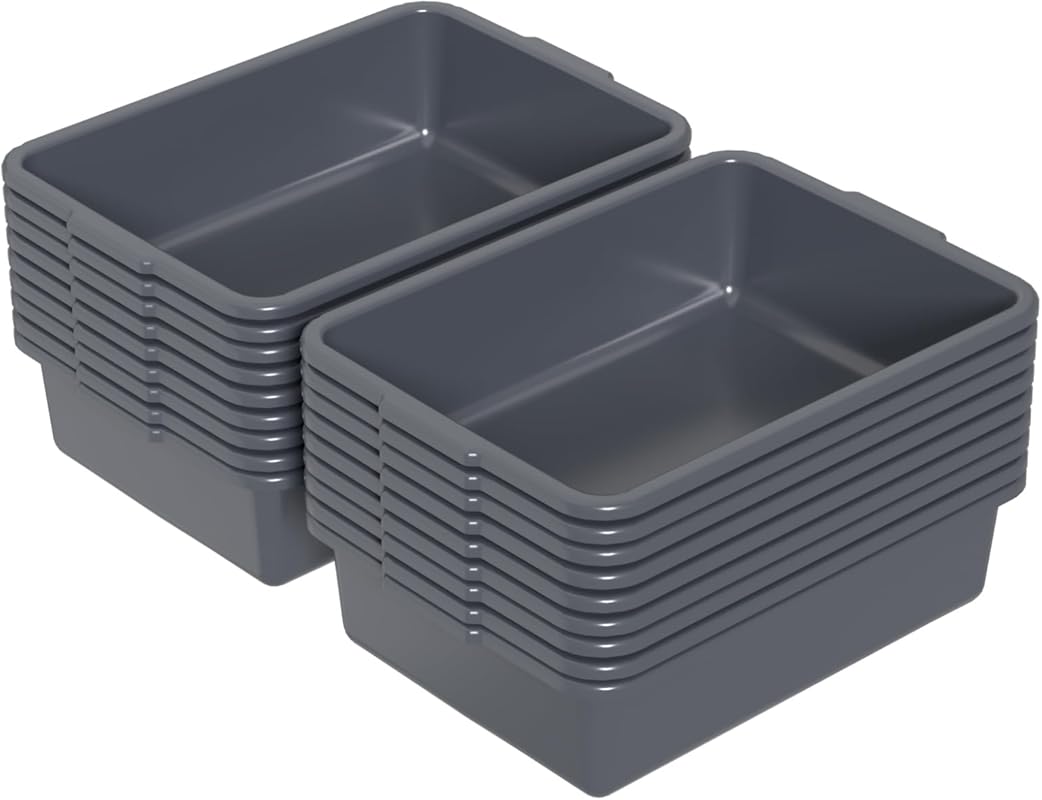 8 L Small Plastic Commercial Bus Tubs, Food Service Bus Tub Tote Box, 