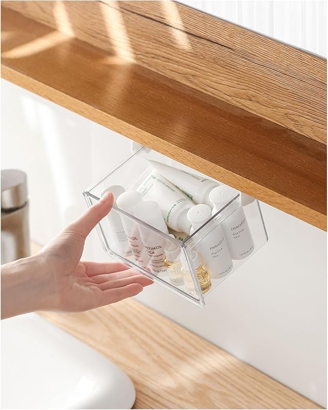 BALUCA Small Clear Stackable Storage Drawers