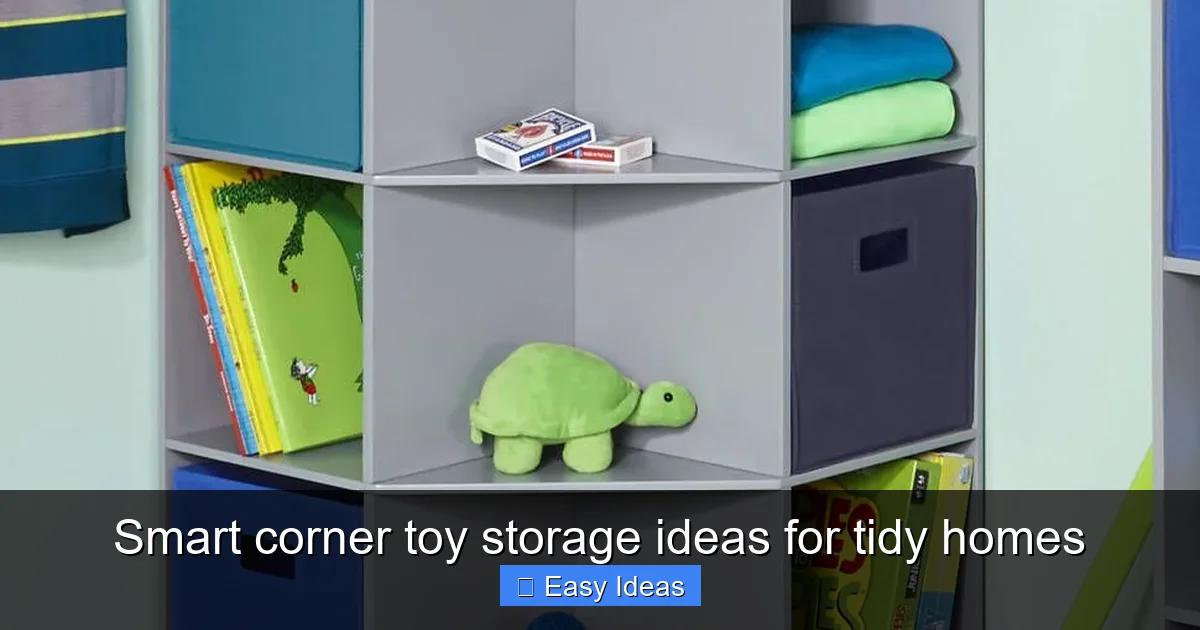 Smart corner toy storage ideas for tidy homes