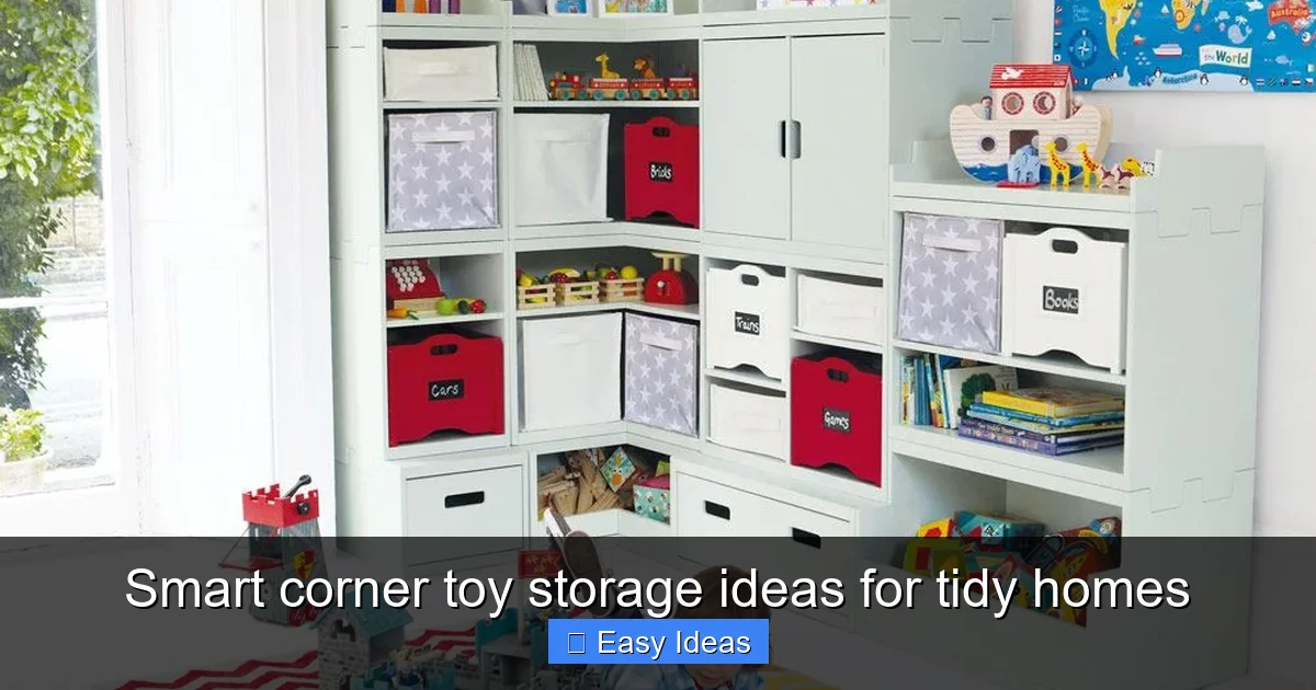 Smart corner toy storage ideas for tidy homes