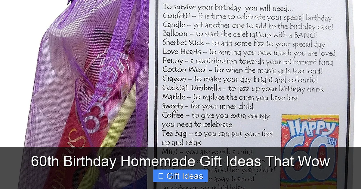 60th Birthday Homemade Gift Ideas That Wow