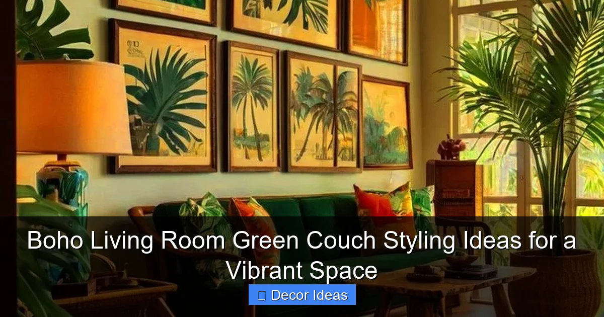 Boho Living Room Green Couch Styling Ideas for a Vibrant Space