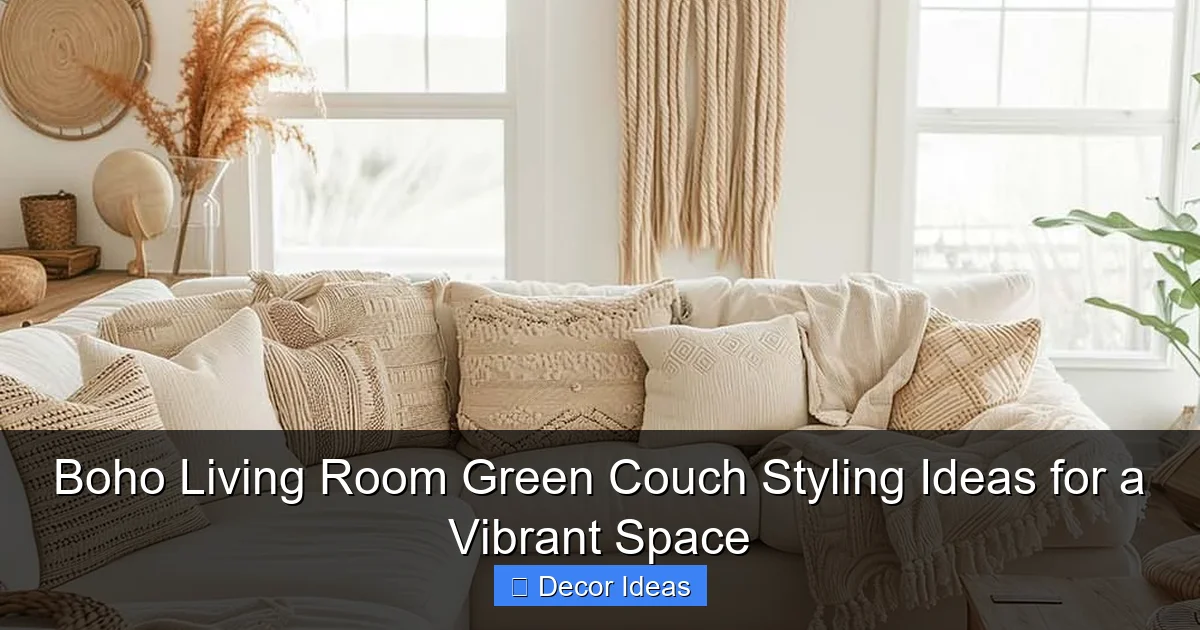 Boho Living Room Green Couch Styling Ideas for a Vibrant Space