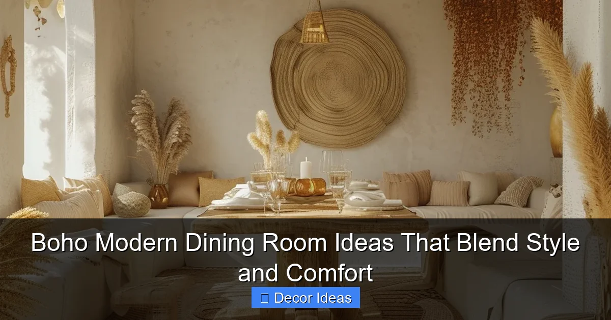 Boho Modern Dining Room Ideas That Blend Style and Comfort