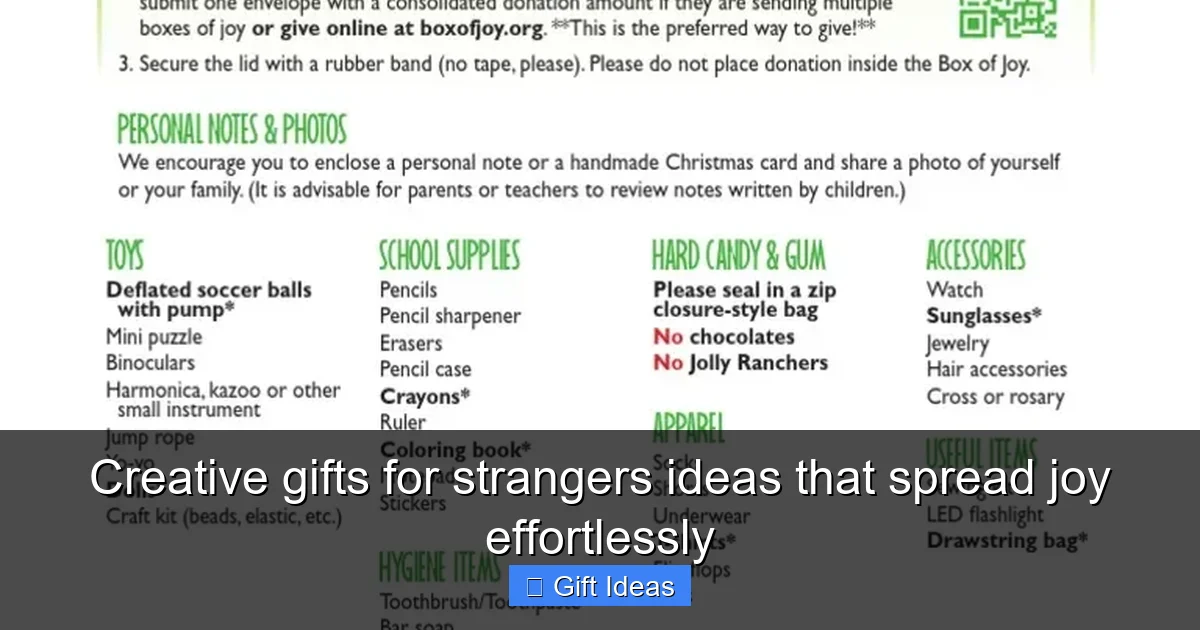 Creative gifts for strangers ideas that spread joy effortlessly