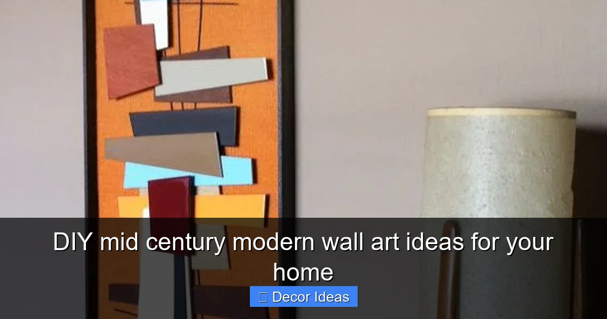 DIY mid century modern wall art ideas for your home