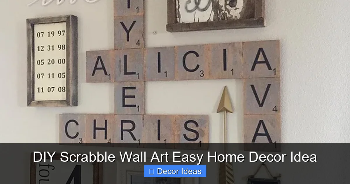 DIY Scrabble Wall Art Easy Home Decor Idea