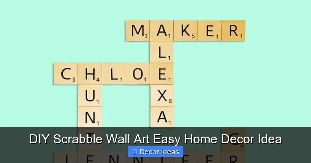 DIY Scrabble Wall Art Easy Home Decor Idea