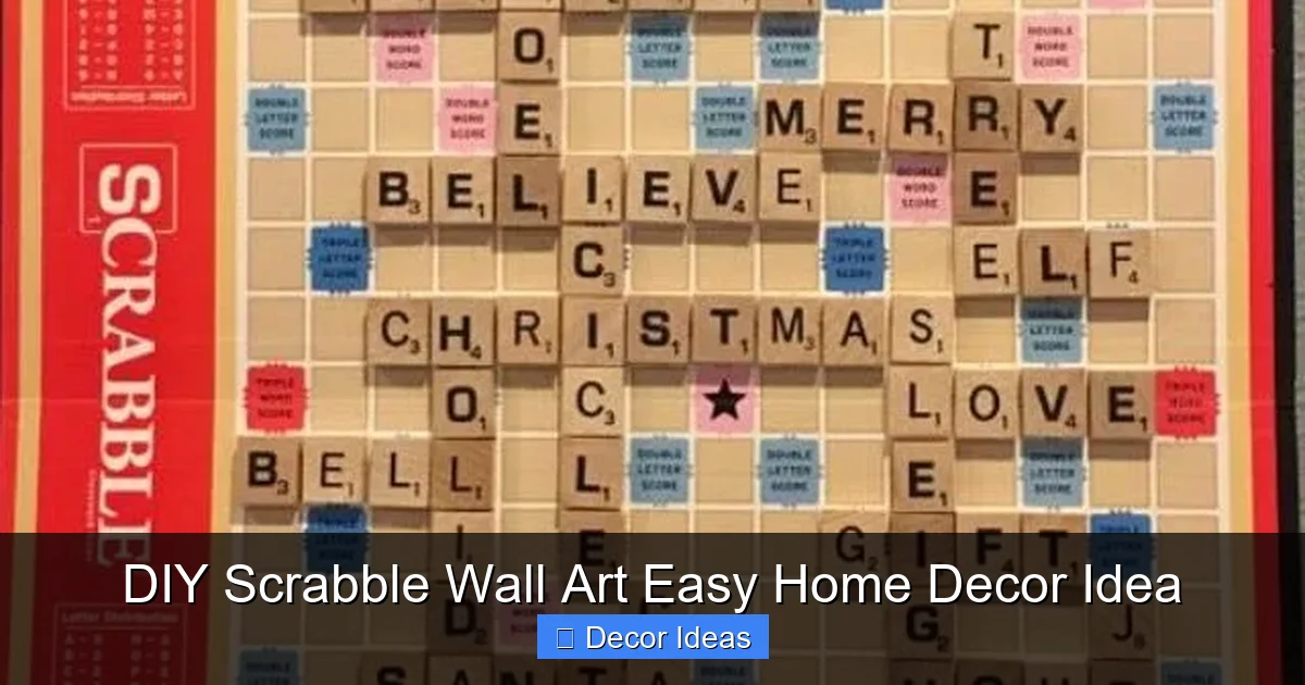 DIY Scrabble Wall Art Easy Home Decor Idea