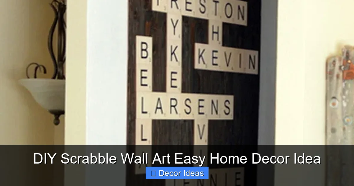 DIY Scrabble Wall Art Easy Home Decor Idea