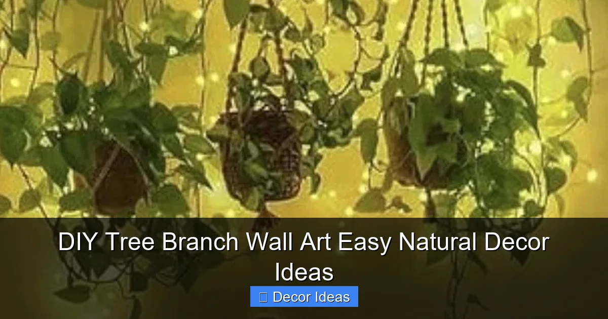 DIY Tree Branch Wall Art Easy Natural Decor Ideas