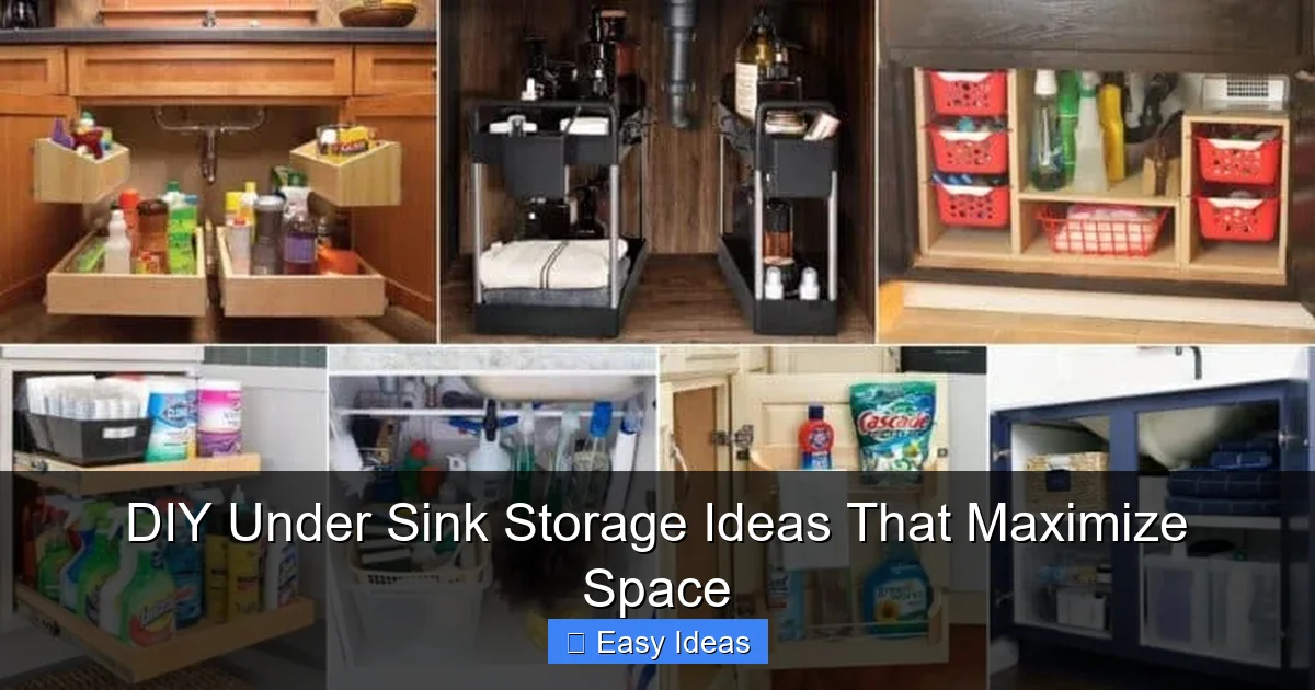 DIY Under Sink Storage Ideas That Maximize Space