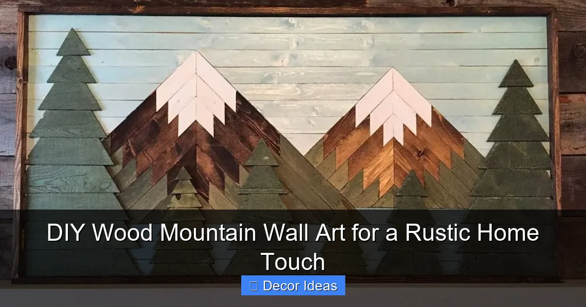 DIY Wood Mountain Wall Art for a Rustic Home Touch