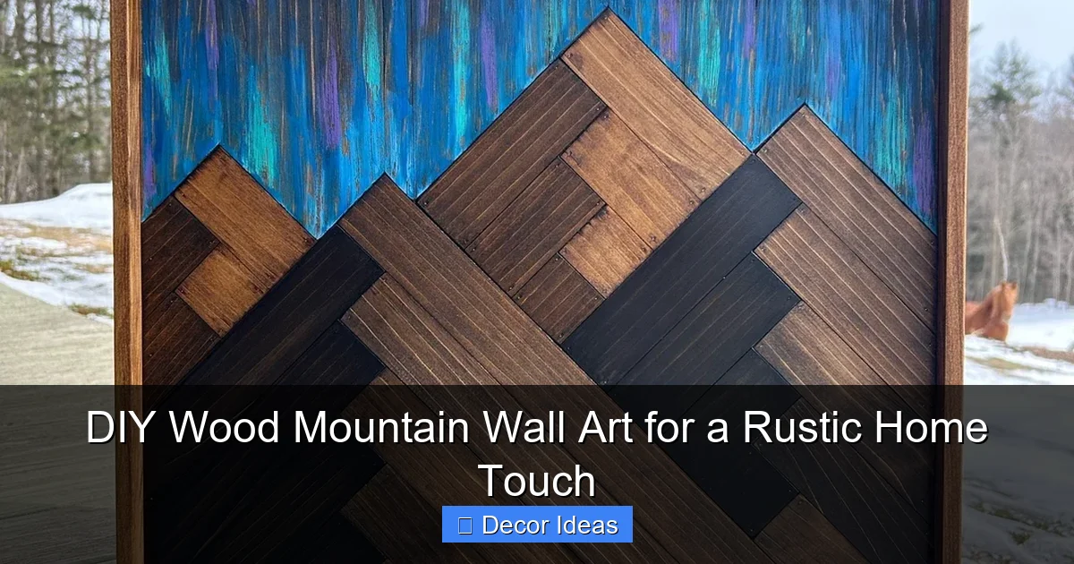 DIY Wood Mountain Wall Art for a Rustic Home Touch