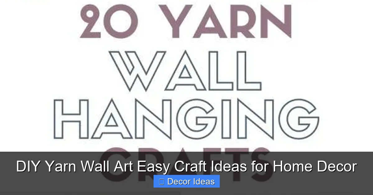 DIY Yarn Wall Art Easy Craft Ideas for Home Decor