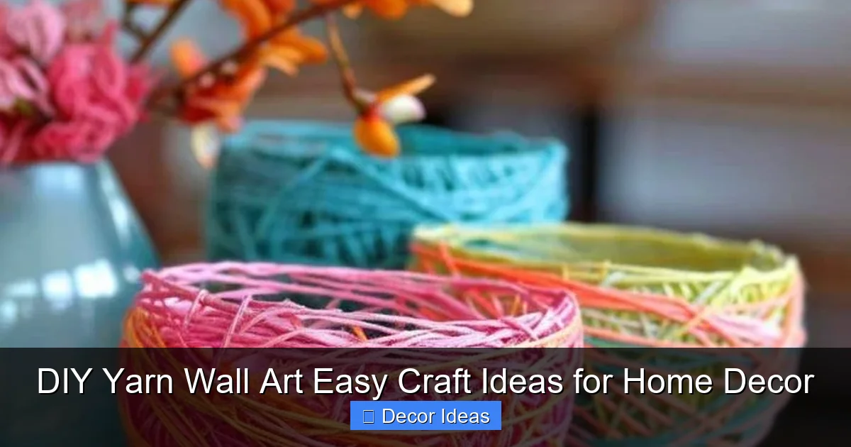 DIY Yarn Wall Art Easy Craft Ideas for Home Decor