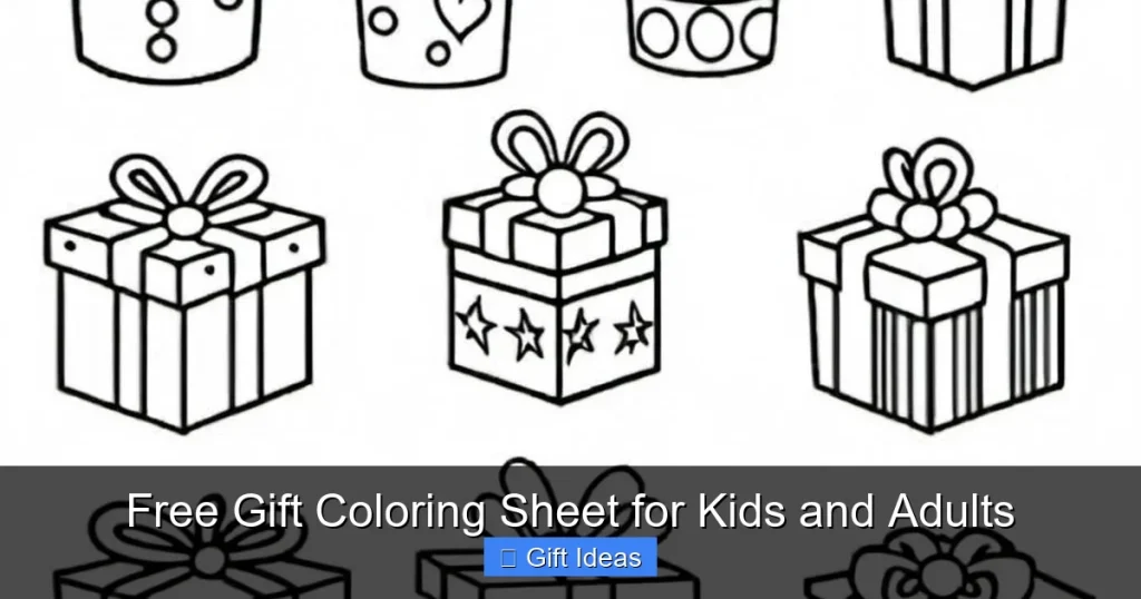 Free Gift Coloring Sheet for Kids and Adults