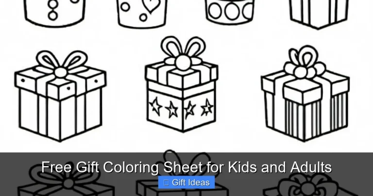 Free Gift Coloring Sheet for Kids and Adults