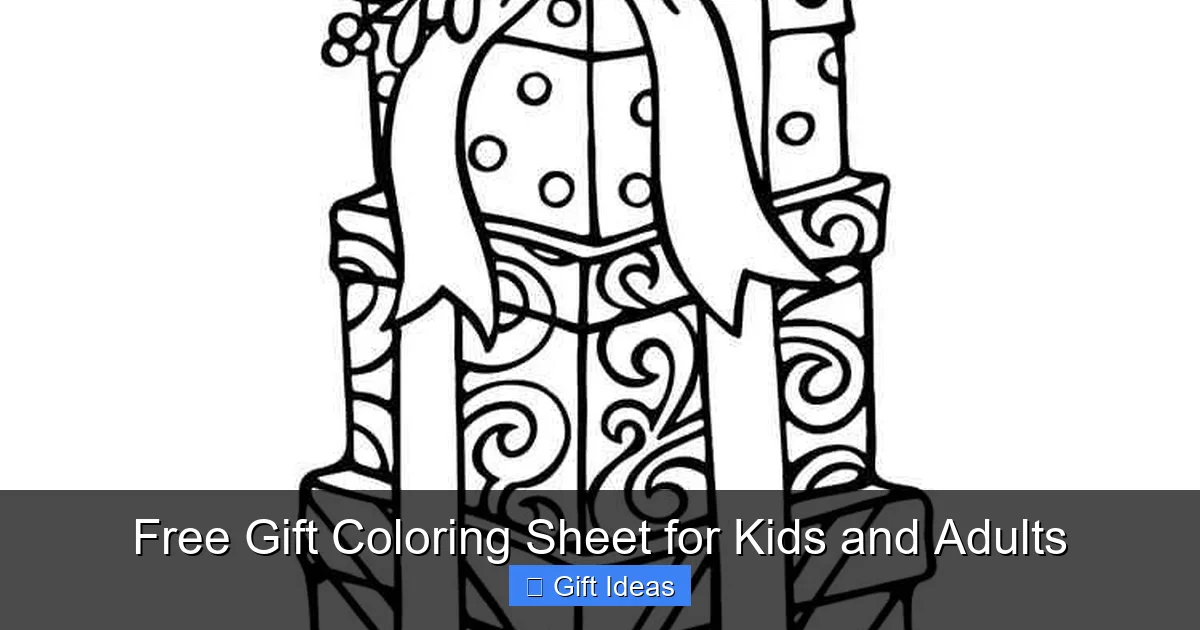 Free Gift Coloring Sheet for Kids and Adults