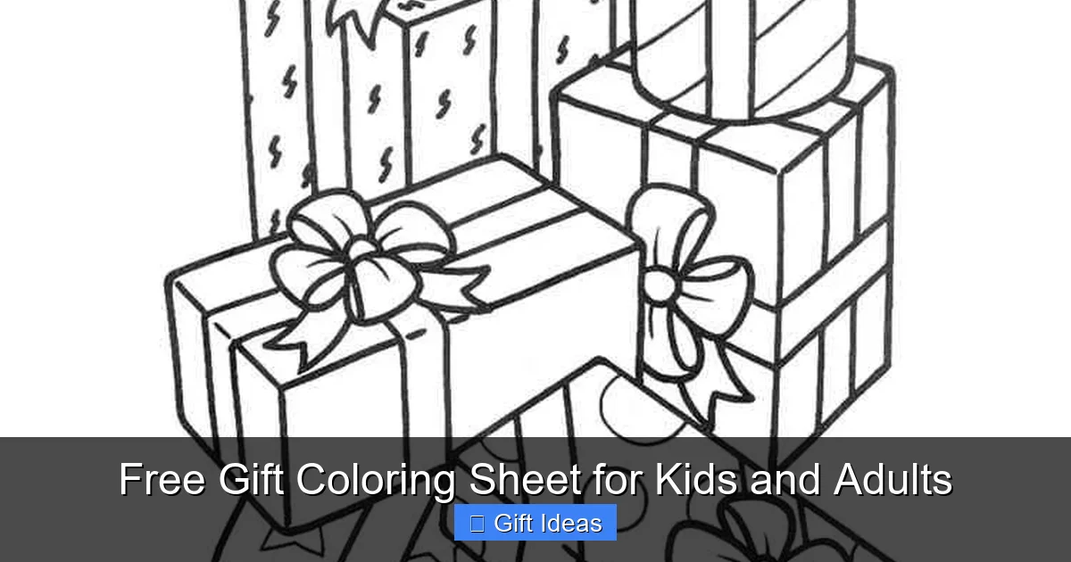 Free Gift Coloring Sheet for Kids and Adults