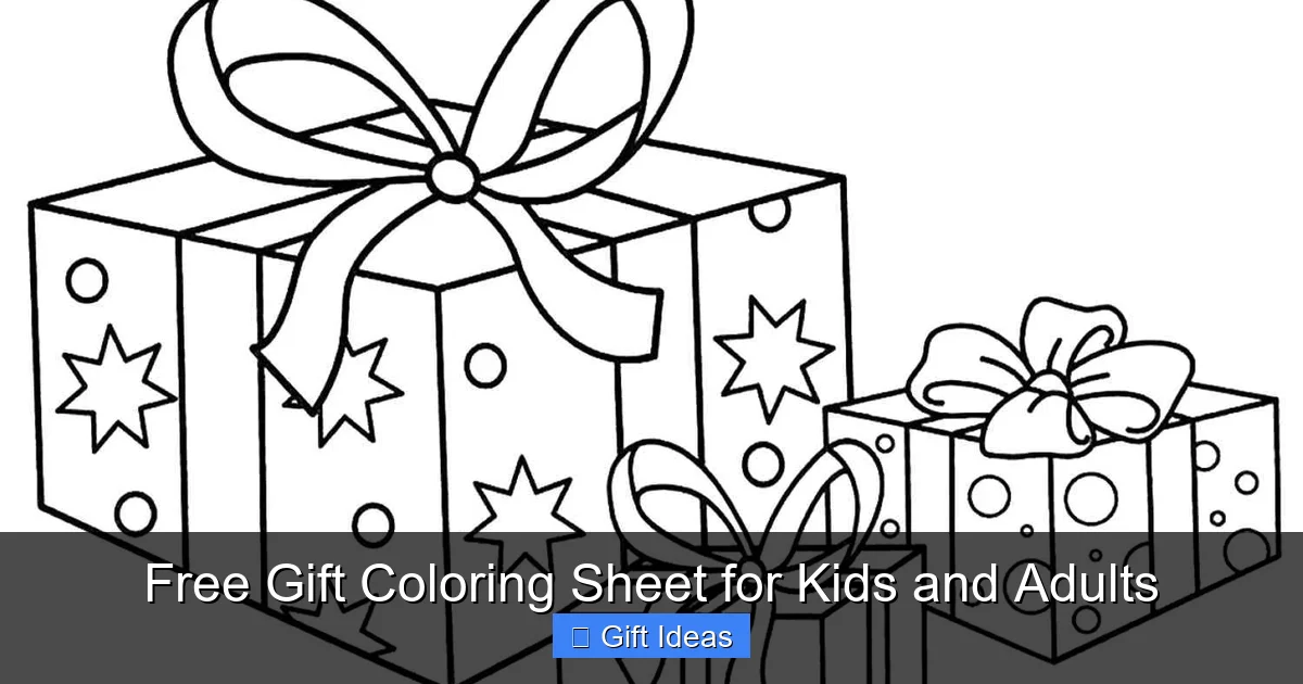 Free Gift Coloring Sheet for Kids and Adults