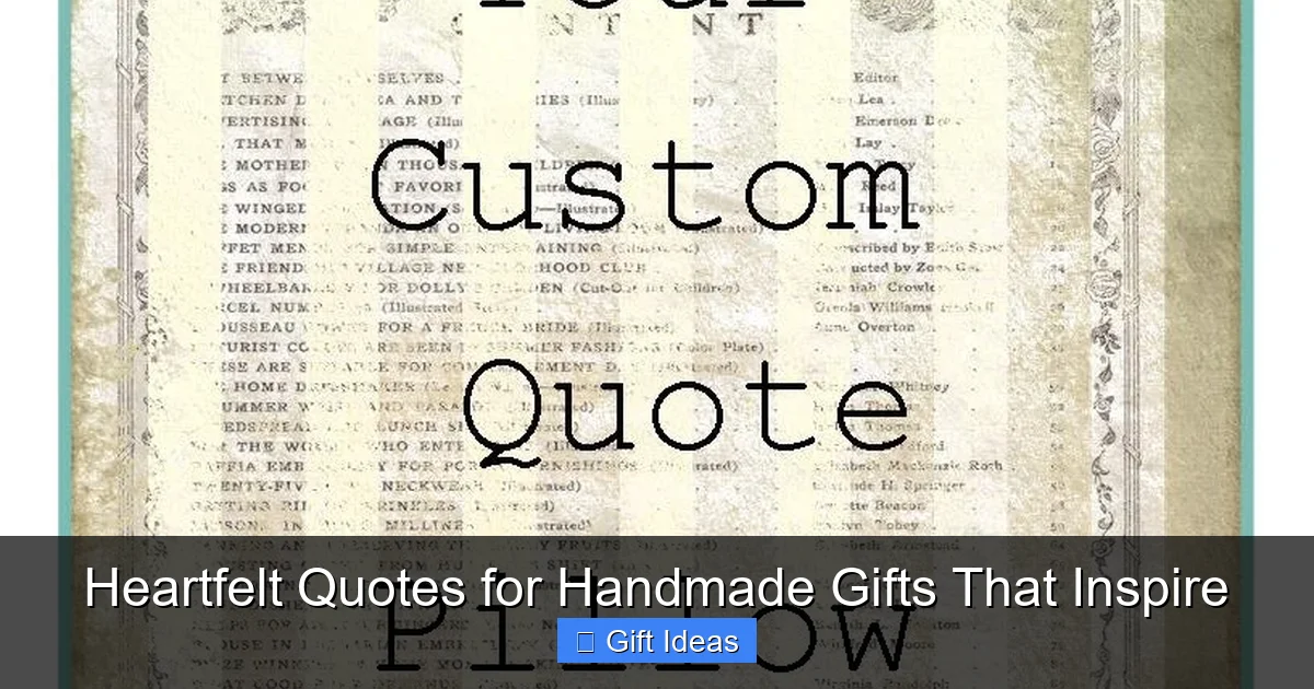 Heartfelt Quotes for Handmade Gifts That Inspire