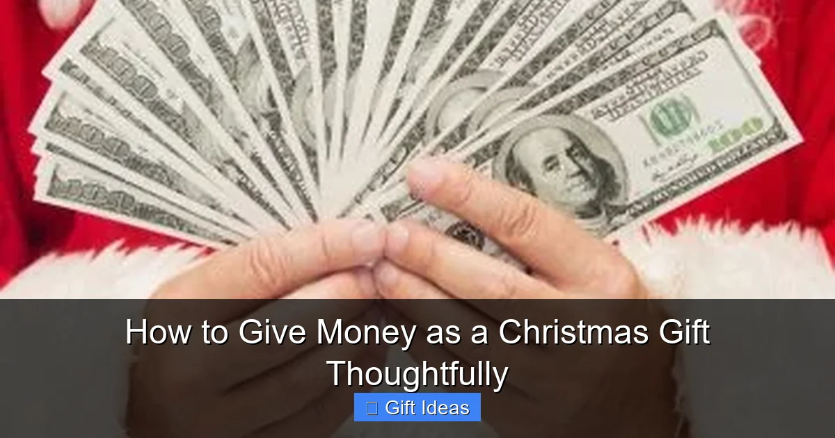 How to Give Money as a Christmas Gift Thoughtfully