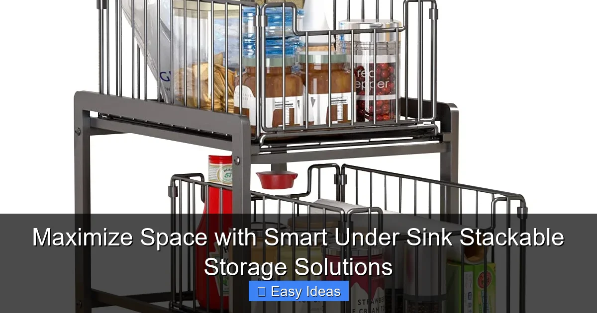 Maximize Space with Smart Under Sink Stackable Storage Solutions