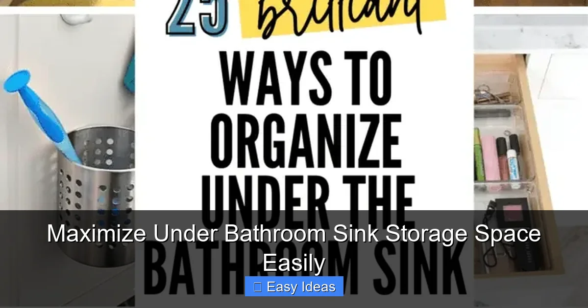 Maximize Under Bathroom Sink Storage Space Easily