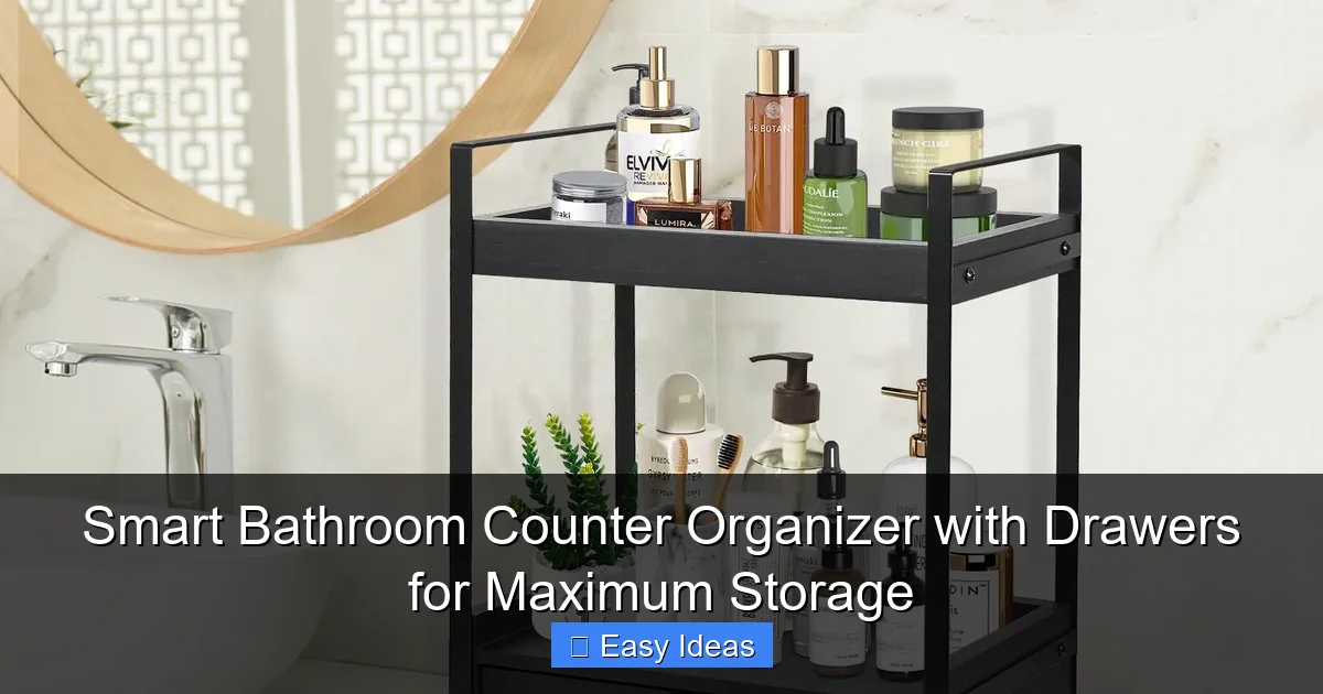 Smart Bathroom Counter Organizer with Drawers for Maximum Storage