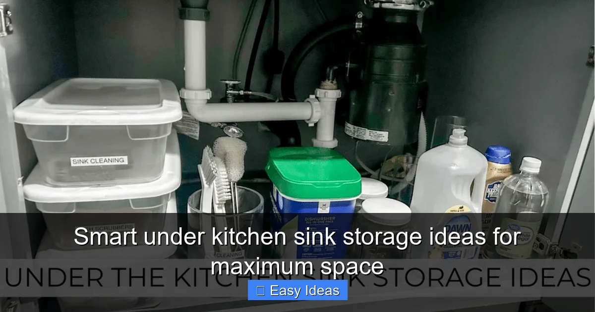 Smart under kitchen sink storage ideas for maximum space