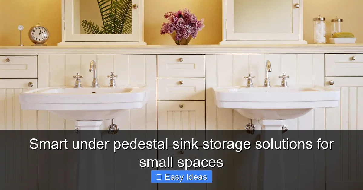 Smart under pedestal sink storage solutions for small spaces