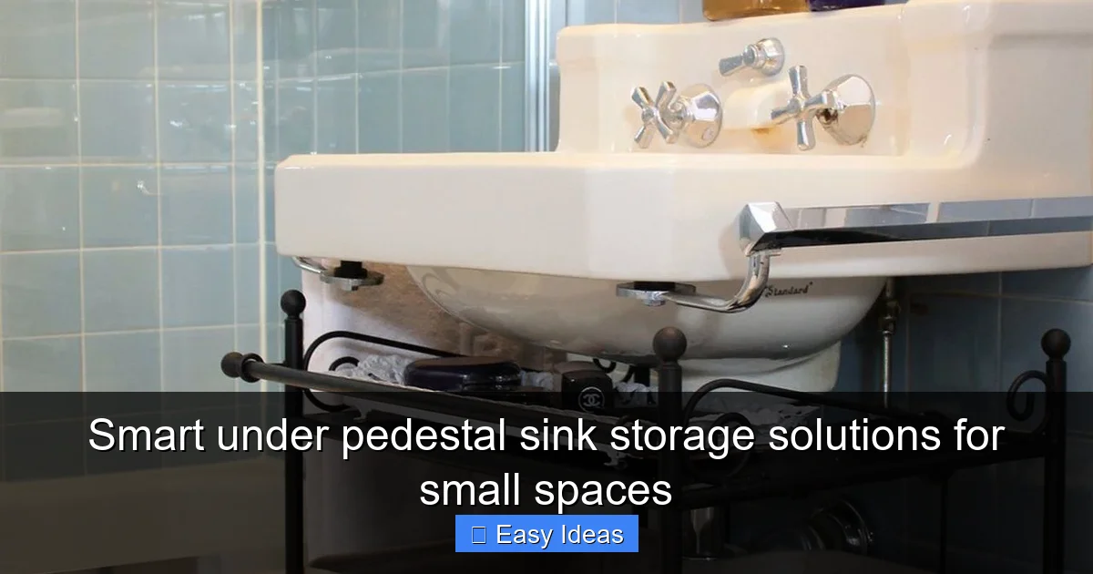Smart under pedestal sink storage solutions for small spaces