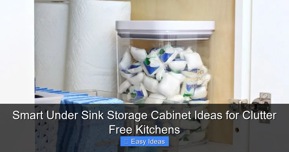 Smart Under Sink Storage Cabinet Ideas for Clutter Free Kitchens