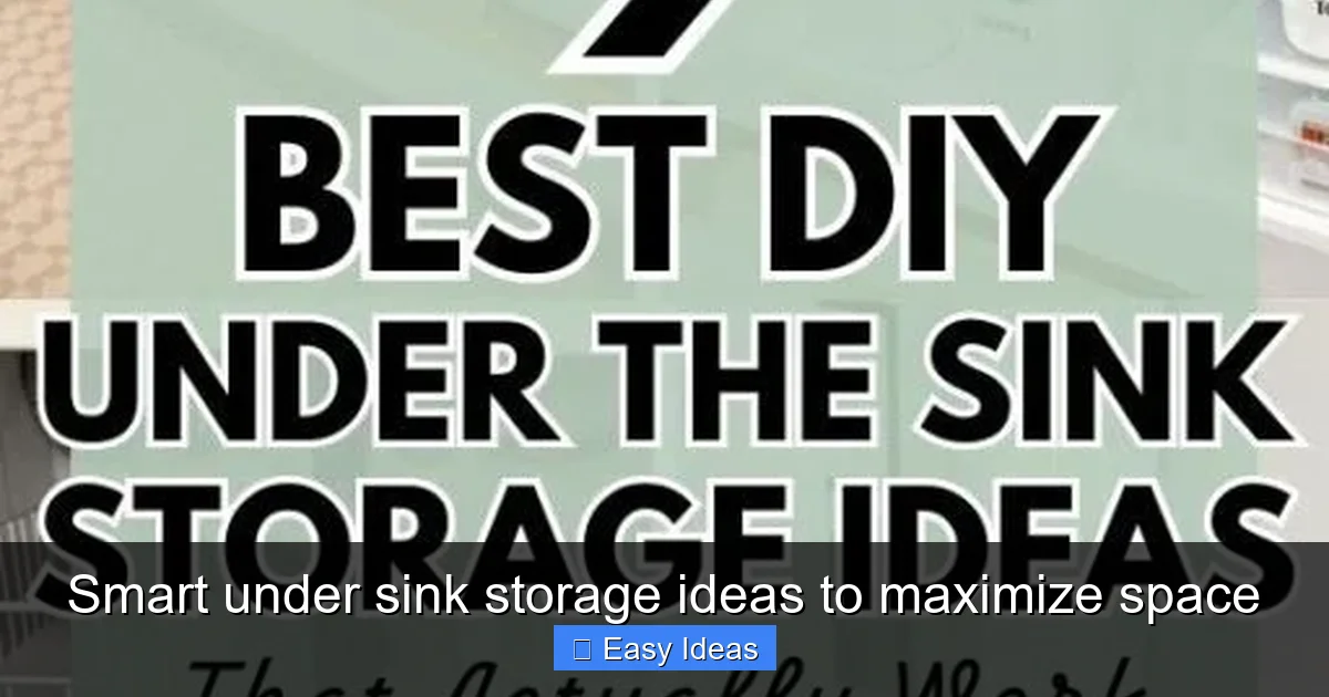 Smart under sink storage ideas to maximize space